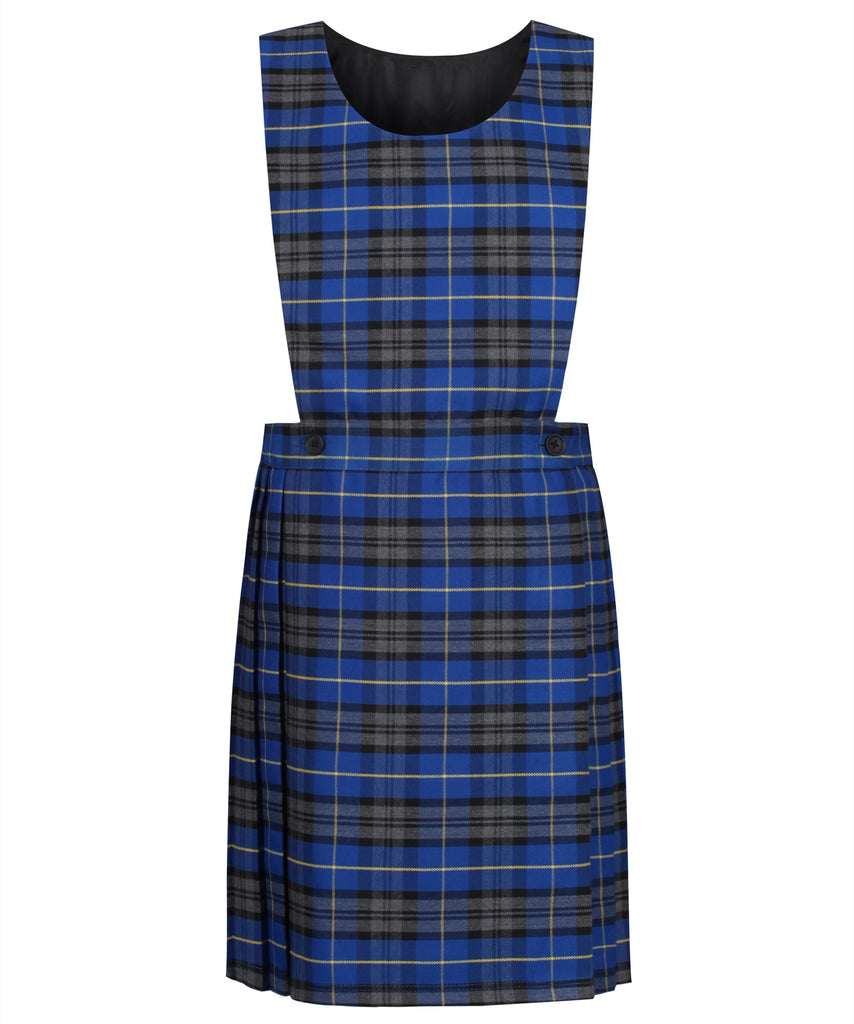 Blue plaid pinafore on sale dress